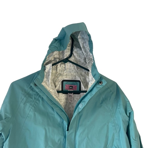 REI‎ Youth Girls Size XL 18 Blue Rain Outdoor Waterproof Jacket Coat - Picture 2 of 8